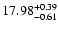 $\rm 17.98_{-0.61}^{+0.39}$