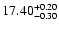 $\rm 17.40_{-0.30}^{+0.20}$