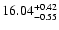 $\rm 16.04_{-0.55}^{+0.42}$