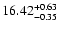 $\rm 16.42_{-0.35}^{+0.63}$