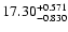 $\rm 17.30_{-0.830}^{+0.571}$