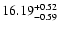$\rm 16.19_{-0.59}^{+0.52}$