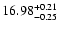 $\rm 16.98_{-0.25}^{+0.21}$