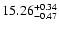 $\rm 15.26_{-0.47}^{+0.34}$
