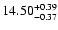 $\rm 14.50_{-0.37}^{+0.39}$