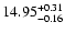 $\rm 14.95_{-0.16}^{+0.31}$