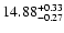 $\rm 14.88_{-0.27}^{+0.33}$