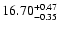 $\rm 16.70_{-0.35}^{+0.47}$