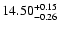$\rm 14.50_{-0.26}^{+0.15}$
