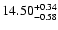 $\rm 14.50_{-0.58}^{+0.34}$