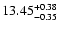 $\rm 13.45_{-0.35}^{+0.38}$