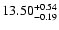 $\rm 13.50_{-0.19}^{+0.54}$