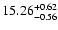 $\rm 15.26_{-0.56}^{+0.62}$