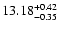 $\rm 13.18_{-0.35}^{+0.42}$