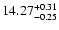 $\rm 14.27_{-0.25}^{+0.31}$