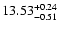 $\rm 13.53_{-0.51}^{+0.24}$