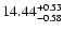 $\rm 14.44_{-0.58}^{+0.53}$