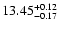 $\rm 13.45_{-0.17}^{+0.12}$