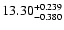 $\rm 13.30_{-0.380}^{+0.239}$