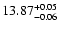 $\rm 13.87_{-0.06}^{+0.05}$