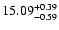 $\rm 15.09_{-0.59}^{+0.39}$