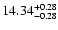 $\rm 14.34_{-0.28}^{+0.28}$