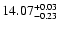 $\rm 14.07_{-0.23}^{+0.03}$