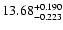 $\rm 13.68_{-0.223}^{+0.190}$