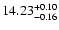 $\rm 14.23_{-0.16}^{+0.10}$