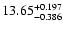 $\rm 13.65_{-0.386}^{+0.197}$