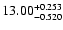 $\rm 13.00_{-0.520}^{+0.253}$