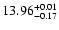 $\rm 13.96_{-0.17}^{+0.01}$