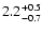 $\rm 2.2_{-0.7}^{+0.5}$