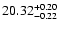 $\rm 20.32_{-0.22}^{+0.20}$