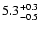 $\rm 5.3_{-0.5}^{+0.3}$
