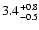 $\rm 3.4_{-0.5}^{+0.8}$