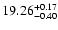 $\rm 19.26_{-0.40}^{+0.17}$