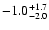 $\rm -1.0_{-2.0}^{+1.7}$