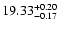 $\rm 19.33_{-0.17}^{+0.20}$