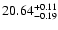 $\rm 20.64_{-0.19}^{+0.11}$