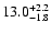 $\rm 13.0_{-1.8}^{+2.2}$