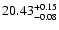 $\rm 20.43_{-0.08}^{+0.15}$