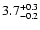 $\rm 3.7_{-0.2}^{+0.3}$