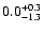 $\rm0.0_{-1.3}^{+0.3}$