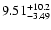 $\rm 9.51_{-3.49}^{+10.2}$