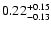 $\rm0.22_{-0.13}^{+0.15}$