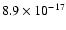 $8.9\times10^{-17}$