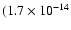 $(1.7\times10^{-14}$