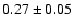 $0.27\pm0.05$