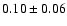 $0.10\pm0.06$